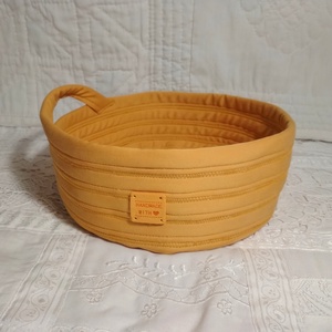 Textil tároló, okker , Otthon & Életmód, Tárolás & Rendszerezés, Tárolókosár, Varrás, MESKA