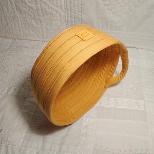 Textil tároló, okker  - otthon & életmód - tárolás & rendszerezés - tárolókosár - Meska.hu