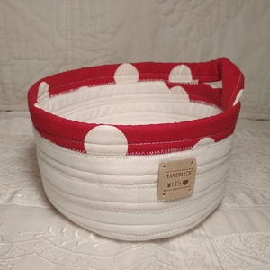 'Retro pöttyös' textil tároló - Meska.hu