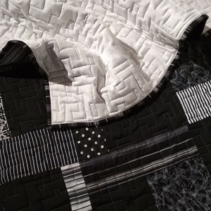 'Fekete-fehér' kistakaró  - otthon & életmód - lakástextil - felnőtt takaró, pléd - Meska.hu