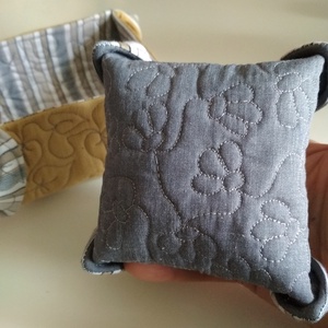 Tároló duó, okker-szürke - otthon & életmód - tárolás & rendszerezés - tárolókosár - Meska.hu