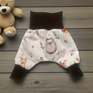 Kisnadrág egyszínű duplagéz béléssel - baba - mama - babaruházat - baba nadrág - Meska.hu