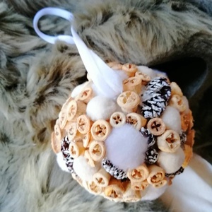 Rusztikus karácsonyi gömb dekoráció - karácsony - karácsonyi lakásdekoráció - karácsonyi lakásdíszek - Meska.hu