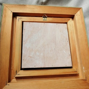 Selyemvirágos dekoráció antikolt képkeretben - otthon & életmód - dekoráció - fali és függő dekoráció - függődísz - Meska.hu