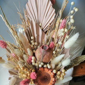  Menyasszonyi csokor mályva,natúr szárazvirágokból - otthon & életmód - dekoráció - virágdísz és tartó - csokor & virágdísz - Meska.hu