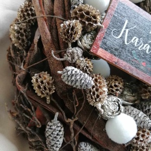 Karácsonyi kopogtató  - karácsony - adventi díszek - adventi ajtódísz - Meska.hu