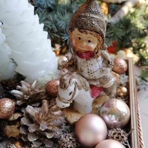 Adventi fadobozos dekoráció - karácsony - adventi díszek - adventi asztaldísz - Meska.hu