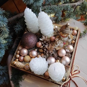 Adventi fadobozos dekoráció - karácsony - adventi díszek - adventi asztaldísz - Meska.hu