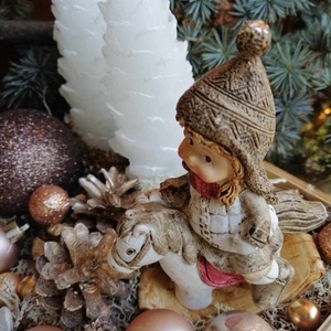 Adventi fadobozos dekoráció - karácsony - adventi díszek - adventi asztaldísz - Meska.hu