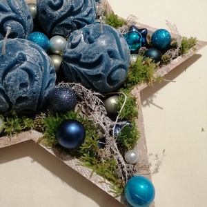 Csillagos adventi asztaldísz - karácsony - adventi díszek - adventi koszorú - Meska.hu