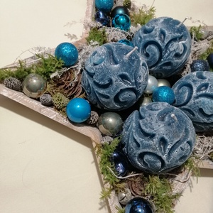 Csillagos adventi asztaldísz - karácsony - adventi díszek - adventi koszorú - Meska.hu