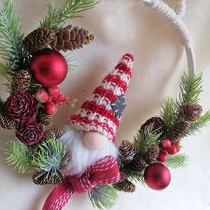 Téli kopogtató - karácsony - karácsonyi lakásdekoráció - karácsonyi ajtódíszek - Meska.hu