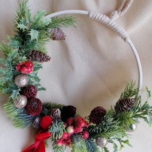 Téli kopogtató - karácsony - karácsonyi lakásdekoráció - karácsonyi ajtódíszek - Meska.hu