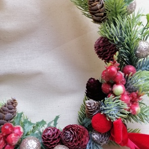 Téli kopogtató - karácsony - karácsonyi lakásdekoráció - karácsonyi ajtódíszek - Meska.hu