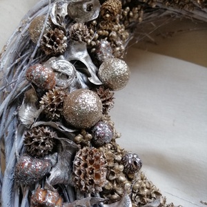 Téli kopogtató - karácsony - karácsonyi lakásdekoráció - karácsonyi ajtódíszek - Meska.hu