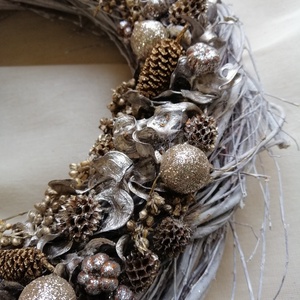 Téli kopogtató - karácsony - karácsonyi lakásdekoráció - karácsonyi ajtódíszek - Meska.hu