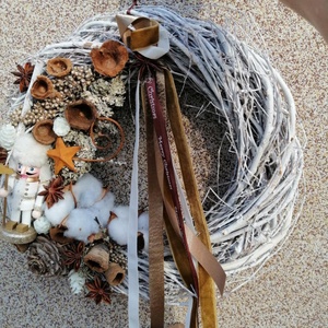 Téli kopogtató - karácsony - karácsonyi lakásdekoráció - karácsonyi ajtódíszek - Meska.hu