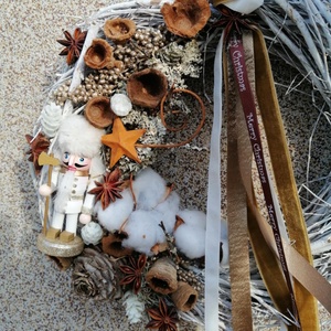 Téli kopogtató - karácsony - karácsonyi lakásdekoráció - karácsonyi ajtódíszek - Meska.hu