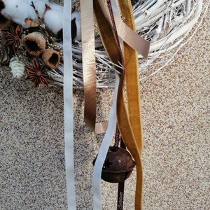 Téli kopogtató - karácsony - karácsonyi lakásdekoráció - karácsonyi ajtódíszek - Meska.hu