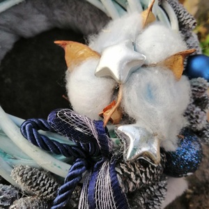 Téli kopogtató - karácsony - karácsonyi lakásdekoráció - karácsonyi ajtódíszek - Meska.hu