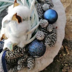 Téli kopogtató - karácsony - karácsonyi lakásdekoráció - karácsonyi ajtódíszek - Meska.hu