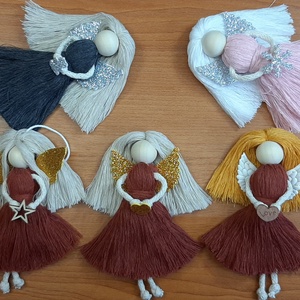 Macrame angyalka - Meska.hu