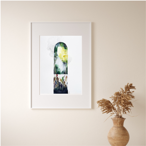 Lomb-templom III. akvarell festmény - művészet - festmény - akvarell - Meska.hu