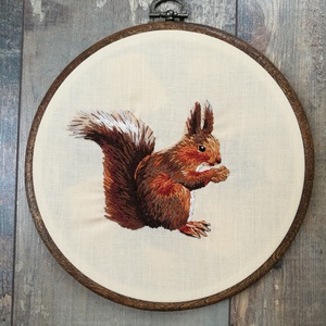 Vörös mókus (Sciurus vulgaris) - otthon & életmód - dekoráció - kép & falikép - Meska.hu