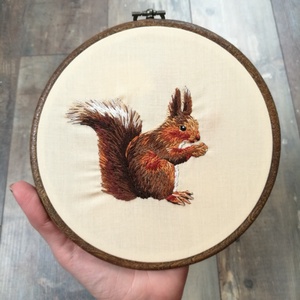 Vörös mókus (Sciurus vulgaris) - otthon & életmód - dekoráció - kép & falikép - Meska.hu