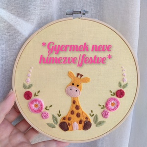 Zsiráfos gyerekszoba dekor, Otthon & Életmód, Babaszoba, gyerekszoba, Babaszoba dekoráció, Hímzés, MESKA