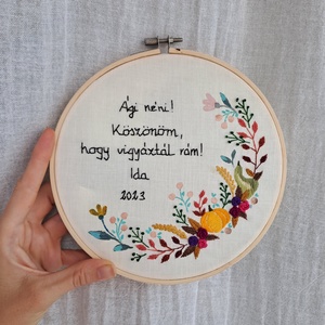 Egyedi megrendelésre készült hímzett szett - esküvő - emlék & ajándék - szülőköszöntő ajándék - Meska.hu