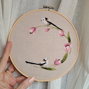 Kézi hímzés, választható szöveggel - esküvő - emlék & ajándék - szülőköszöntő ajándék - Meska.hu