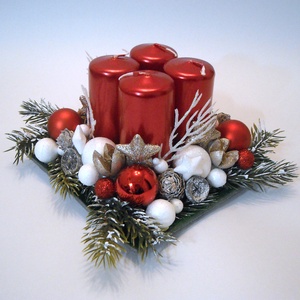 Adventi asztaldísz 19 - karácsony - adventi díszek - adventi gyertyadíszek és koszorúdíszek - Meska.hu
