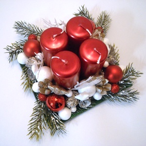 Adventi asztaldísz 19 - karácsony - adventi díszek - adventi gyertyadíszek és koszorúdíszek - Meska.hu