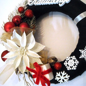 Karácsonyi kopogtató 26 - karácsony - karácsonyi lakásdekoráció - karácsonyi ajtódíszek - Meska.hu