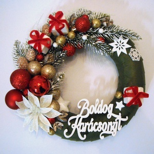 Karácsonyi asztaldísz 28, Karácsony, Karácsonyi lakásdekoráció, Ünnepi asztaldekoráció, Virágkötés, MESKA