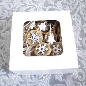 9db karácsonyfadísz dobozzal 104 - karácsony - karácsonyi lakásdekoráció - karácsonyfadíszek - Meska.hu