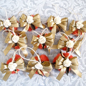 10db karácsonyfadísz dobozzal 106 - karácsony - karácsonyi lakásdekoráció - karácsonyfadíszek - Meska.hu