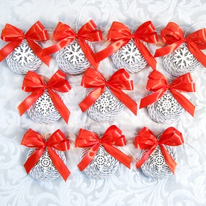 10db karácsonyfadísz dobozzal 111 - karácsony - karácsonyi lakásdekoráció - karácsonyfadíszek - Meska.hu