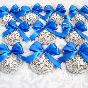 10db karácsonyfadísz dobozzal 112 - karácsony - karácsonyi lakásdekoráció - karácsonyfadíszek - Meska.hu