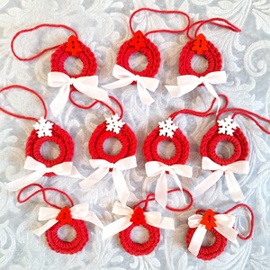 10db horgolt karácsonyfadísz 172 - karácsony - karácsonyi lakásdekoráció - karácsonyfadíszek - Meska.hu