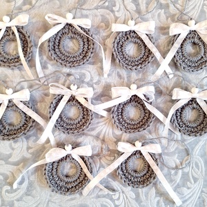 10db horgolt karácsonyfadísz 173 - karácsony - karácsonyi lakásdekoráció - karácsonyfadíszek - Meska.hu