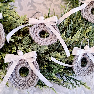 10db horgolt karácsonyfadísz 173, Karácsony, Karácsonyi lakásdekoráció, Karácsonyfadíszek, Mindenmás, Horgolás, MESKA