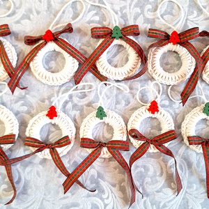 10db horgolt karácsonyfadísz 174 - karácsony - karácsonyi lakásdekoráció - karácsonyfadíszek - Meska.hu