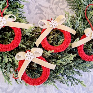 10db horgolt karácsonyfadísz 175, Karácsony, Karácsonyi lakásdekoráció, Karácsonyfadíszek, Mindenmás, Horgolás, MESKA