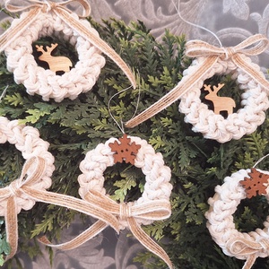 10db csomózott karácsonyfadísz 182 - Meska.hu