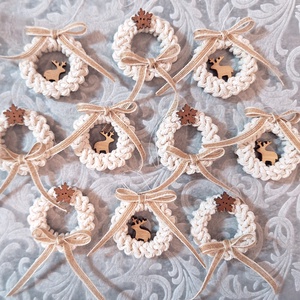 10db csomózott karácsonyfadísz 182 - karácsony - karácsonyi lakásdekoráció - karácsonyfadíszek - Meska.hu