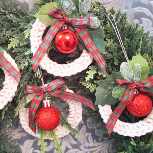 5db nagy horgolt karácsonyfadísz 184 - Meska.hu