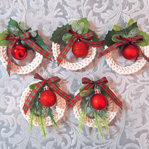 5db nagy horgolt karácsonyfadísz 184 - karácsony - karácsonyi lakásdekoráció - karácsonyfadíszek - Meska.hu