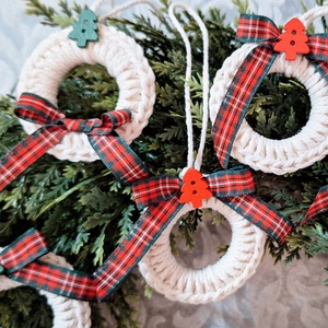 10db horgolt karácsonyfadísz 190 - Meska.hu